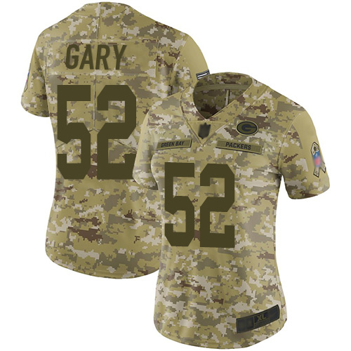 Nike Packers #52 Rashan Gary Camo Women's Stitched NFL Limited 2018 Salute to Service Jersey Nike Packers #52 Rashan Gary Camo Women's Stitched NFL Limited 2018 Salute to Service Jersey