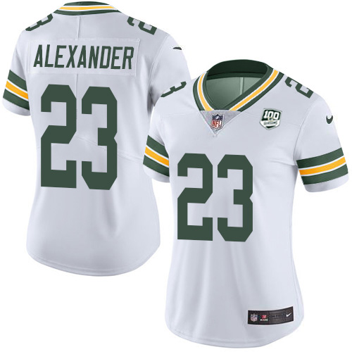 Nike Packers #23 Jaire Alexander White Women's 100th Season Stitched NFL Vapor Untouchable Limited Jersey Nike Packers #23 Jaire Alexander White Women's 100th Season Stitched NFL Vapor Untouchable Limited Jersey