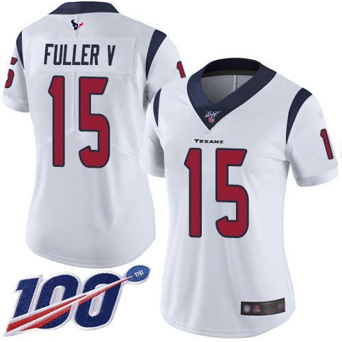 Nike Texans #15 Will Fuller V White Women's Stitched NFL 100th Season Vapor Limited Jersey Nike Texans #15 Will Fuller V White Women's Stitched NFL 100th Season Vapor Limited Jersey