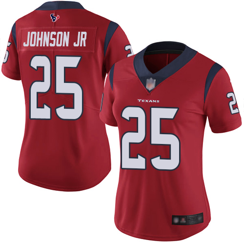 Nike Texans #25 Duke Johnson Jr Red Alternate Women's Stitched NFL Vapor Untouchable Limited Jersey