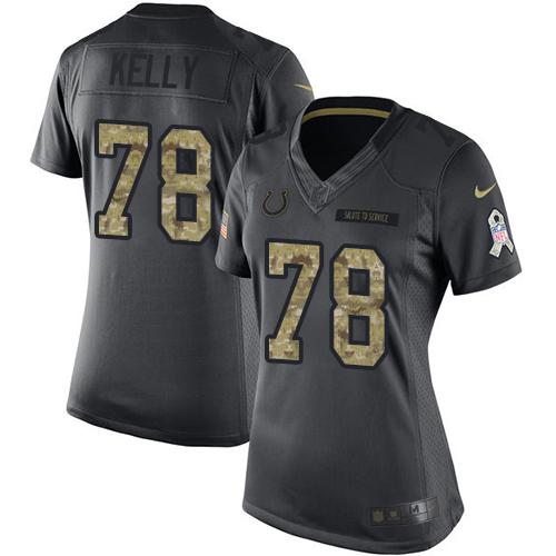 Nike Colts #78 Ryan Kelly Black Women's Stitched NFL Limited 2016 Salute to Service Jersey Nike Colts #78 Ryan Kelly Black Women's Stitched NFL Limited 2016 Salute to Service Jersey
