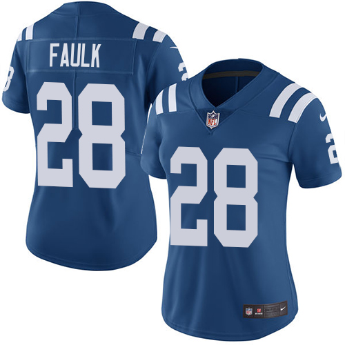 Nike Colts #28 Marshall Faulk Royal Blue Team Color Women's Stitched NFL Vapor Untouchable Limited Jersey Nike Colts #28 Marshall Faulk Royal Blue Team Color Women's Stitched NFL Vapor Untouchable Limited Jersey