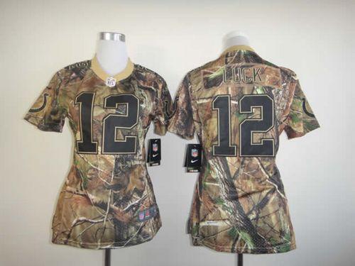 Nike Colts #12 Andrew Luck Camo Women's Stitched NFL Realtree Elite Jersey Nike Colts #12 Andrew Luck Camo Women's Stitched NFL Realtree Elite Jersey