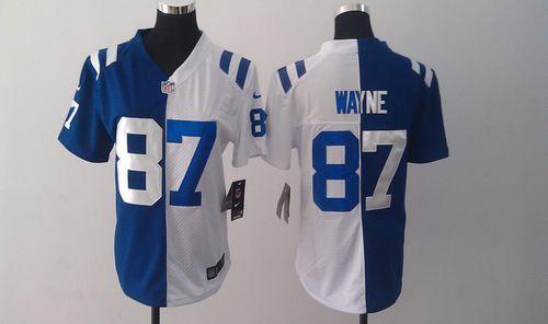 Nike Colts #87 Reggie Wayne Royal Blue/White Women's Stitched NFL Elite Split Jersey Nike Colts #87 Reggie Wayne Royal Blue/White Women's Stitched NFL Elite Split Jersey