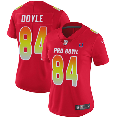 Nike Colts #84 Jack Doyle Red Women's Stitched NFL Limited AFC 2018 Pro Bowl Jersey Nike Colts #84 Jack Doyle Red Women's Stitched NFL Limited AFC 2018 Pro Bowl Jersey