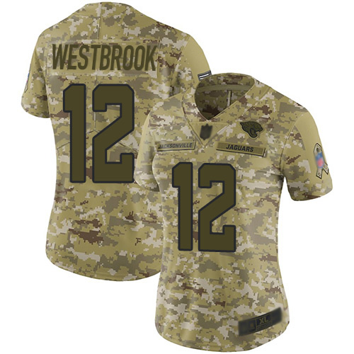 Nike Jaguars #12 Dede Westbrook Camo Women's Stitched NFL Limited 2018 Salute to Service Jersey Nike Jaguars #12 Dede Westbrook Camo Women's Stitched NFL Limited 2018 Salute to Service Jersey