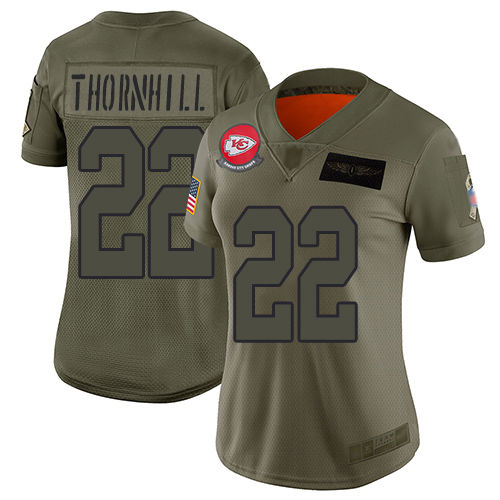 Nike Chiefs #22 Juan Thornhill Camo Women's Stitched NFL Limited 2019 Salute to Service Jersey Nike Chiefs #22 Juan Thornhill Camo Women's Stitched NFL Limited 2019 Salute to Service Jersey