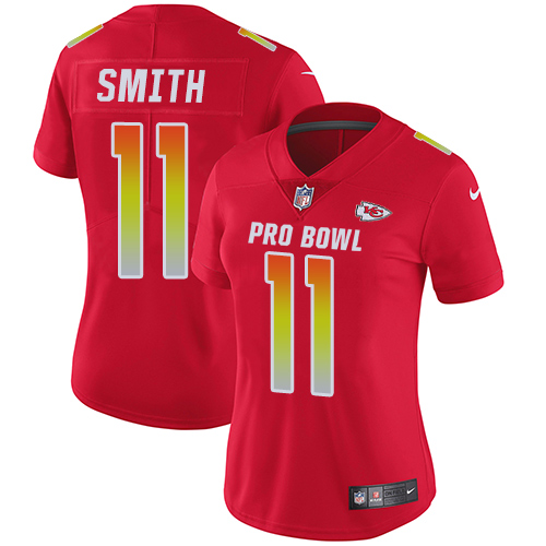 Nike Chiefs #11 Alex Smith Red Women's Stitched NFL Limited AFC 2018 Pro Bowl Jersey Nike Chiefs #11 Alex Smith Red Women's Stitched NFL Limited AFC 2018 Pro Bowl Jersey