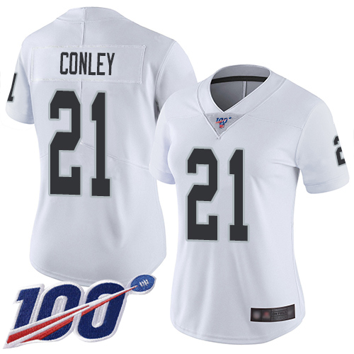 Nike Raiders #21 Gareon Conley White Women's Stitched NFL 100th Season Vapor Limited Jersey Nike Raiders #21 Gareon Conley White Women's Stitched NFL 100th Season Vapor Limited Jersey