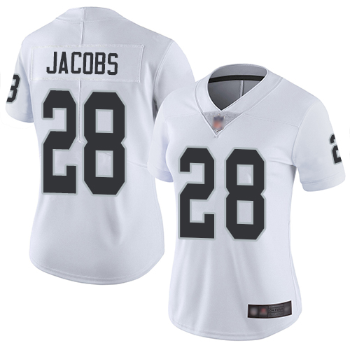 Nike Raiders #28 Josh Jacobs White Women's Stitched NFL Vapor Untouchable Limited Jersey Nike Raiders #28 Josh Jacobs White Women's Stitched NFL Vapor Untouchable Limited Jersey