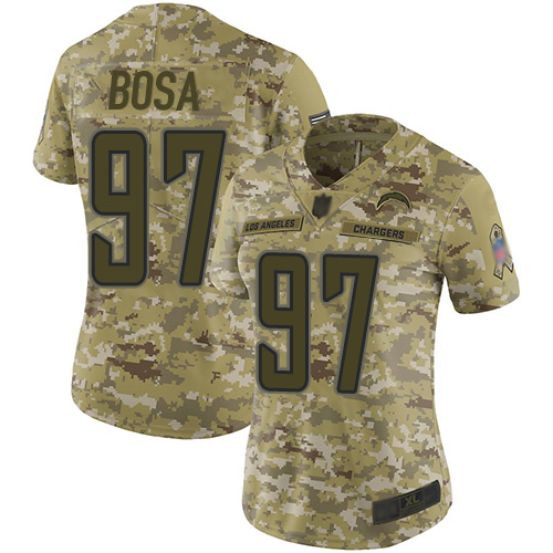 Nike Chargers #97 Joey Bosa Camo Women's Stitched NFL Limited 2018 Salute to Service Jersey Nike Chargers #97 Joey Bosa Camo Women's Stitched NFL Limited 2018 Salute to Service Jersey