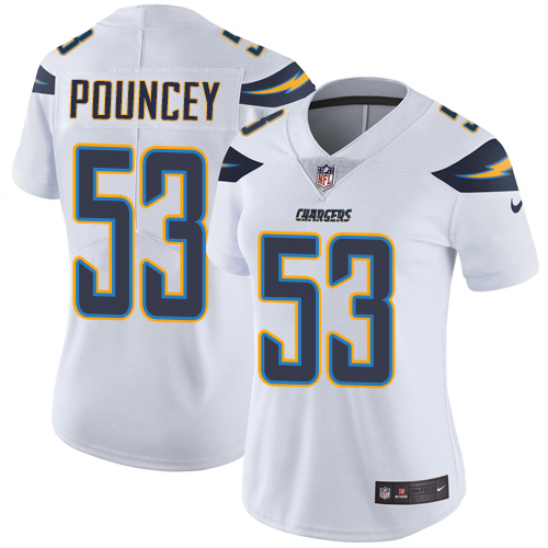 Nike Chargers #53 Mike Pouncey White Women's Stitched NFL Vapor Untouchable Limited Jersey Nike Chargers #53 Mike Pouncey White Women's Stitched NFL Vapor Untouchable Limited Jersey