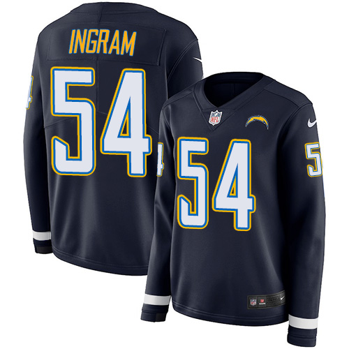 Nike Chargers #54 Melvin Ingram Navy Blue Team Color Women's Stitched NFL Limited Therma Long Sleeve Jersey Nike Chargers #54 Melvin Ingram Navy Blue Team Color Women's Stitched NFL Limited Therma Long Sleeve Jersey