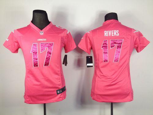 Nike Chargers #17 Philip Rivers Pink Sweetheart Women's Stitched NFL Elite Jersey Nike Chargers #17 Philip Rivers Pink Sweetheart Women's Stitched NFL Elite Jersey