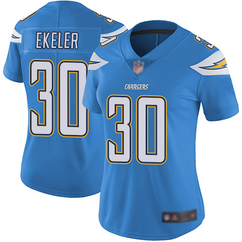Nike Chargers #30 Austin Ekeler Electric Blue Alternate Women's Stitched NFL Vapor Untouchable Limited Jersey Nike Chargers #30 Austin Ekeler Electric Blue Alternate Women's Stitched NFL Vapor Untouchable Limited Jersey