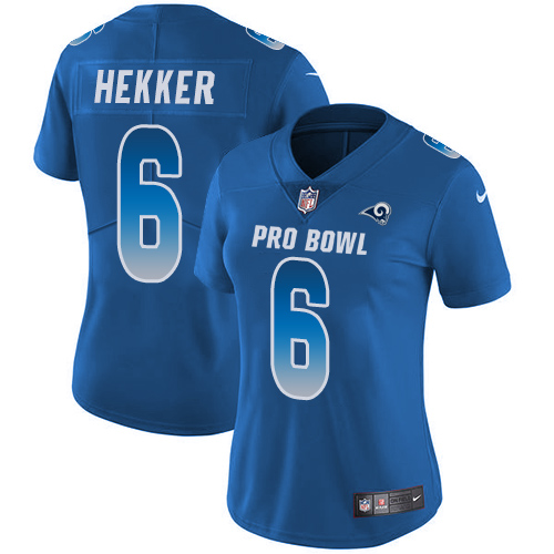 Nike Rams #6 Johnny Hekker Royal Women's Stitched NFL Limited NFC 2018 Pro Bowl Jersey Nike Rams #6 Johnny Hekker Royal Women's Stitched NFL Limited NFC 2018 Pro Bowl Jersey