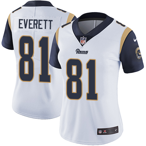 Nike Rams #81 Gerald Everett White Women's Stitched NFL Vapor Untouchable Limited Jersey Nike Rams #81 Gerald Everett White Women's Stitched NFL Vapor Untouchable Limited Jersey