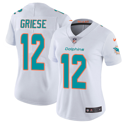 Nike Dolphins #12 Bob Griese White Women's Stitched NFL Vapor Untouchable Limited Jersey Nike Dolphins #12 Bob Griese White Women's Stitched NFL Vapor Untouchable Limited Jersey