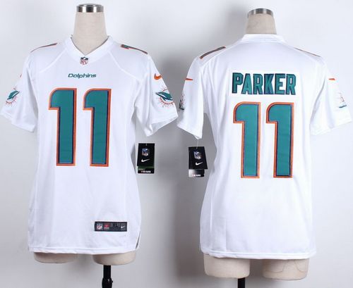 Nike Dolphins #11 DeVante Parker White Women's Stitched NFL New Elite Jersey Nike Dolphins #11 DeVante Parker White Women's Stitched NFL New Elite Jersey