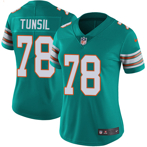 Nike Dolphins #78 Laremy Tunsil Aqua Green Alternate Women's Stitched NFL Vapor Untouchable Limited Jersey Nike Dolphins #78 Laremy Tunsil Aqua Green Alternate Women's Stitched NFL Vapor Untouchable Limited Jersey