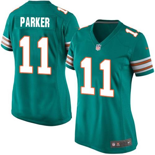 Nike Dolphins #11 DeVante Parker Aqua Green Alternate Women's Stitched NFL Elite Jersey Nike Dolphins #11 DeVante Parker Aqua Green Alternate Women's Stitched NFL Elite Jersey