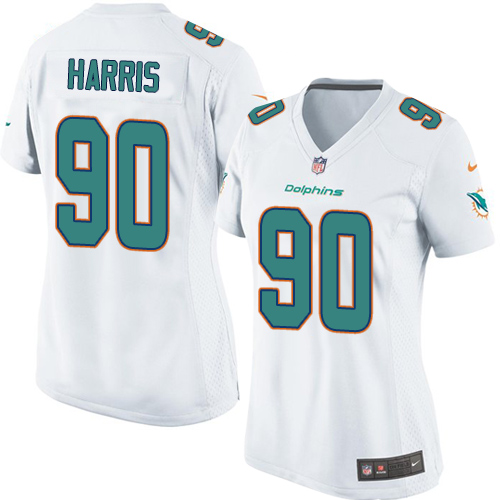Nike Dolphins #90 Charles Harris White Women's Stitched NFL Elite Jersey Nike Dolphins #90 Charles Harris White Women's Stitched NFL Elite Jersey