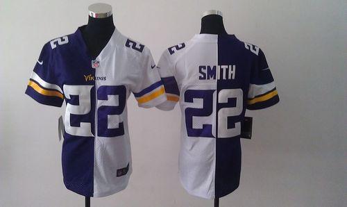 Nike Vikings #22 Harrison Smith Purple/White Women's Stitched NFL Elite Split Jersey Nike Vikings #22 Harrison Smith Purple/White Women's Stitched NFL Elite Split Jersey