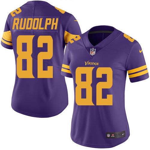 Nike Vikings #82 Kyle Rudolph Purple Women's Stitched NFL Limited Rush Jersey Nike Vikings #82 Kyle Rudolph Purple Women's Stitched NFL Limited Rush Jersey