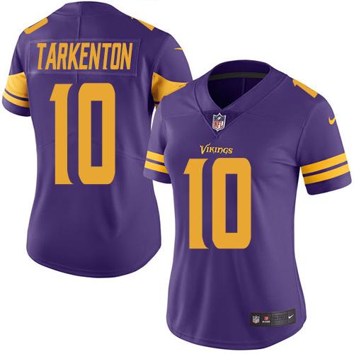 Nike Vikings #10 Fran Tarkenton Purple Women's Stitched NFL Limited Rush Jersey Nike Vikings #10 Fran Tarkenton Purple Women's Stitched NFL Limited Rush Jersey