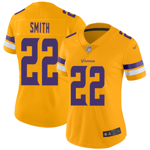 Nike Vikings #22 Harrison Smith Gold Women's Stitched NFL Limited Inverted Legend Jersey Nike Vikings #22 Harrison Smith Gold Women's Stitched NFL Limited Inverted Legend Jersey