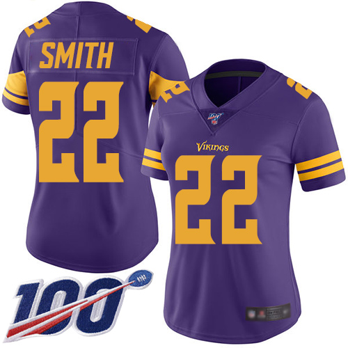 Nike Vikings #22 Harrison Smith Purple Women's Stitched NFL Limited Rush 100th Season Jersey Nike Vikings #22 Harrison Smith Purple Women's Stitched NFL Limited Rush 100th Season Jersey