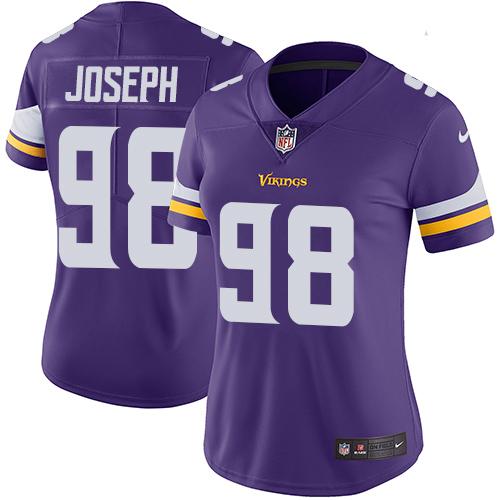 Nike Vikings #98 Linval Joseph Purple Team Color Women's Stitched NFL Vapor Untouchable Limited Jersey Nike Vikings #98 Linval Joseph Purple Team Color Women's Stitched NFL Vapor Untouchable Limited Jersey