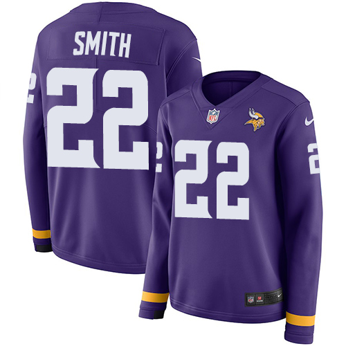 Nike Vikings #22 Harrison Smith Purple Team Color Women's Stitched NFL Limited Therma Long Sleeve Jersey Nike Vikings #22 Harrison Smith Purple Team Color Women's Stitched NFL Limited Therma Long Sleeve Jersey