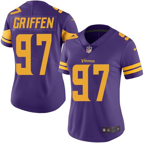 Nike Vikings #97 Everson Griffen Purple Women's Stitched NFL Limited Rush Jersey Nike Vikings #97 Everson Griffen Purple Women's Stitched NFL Limited Rush Jersey