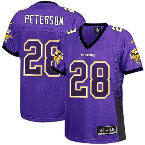 Nike Vikings #28 Adrian Peterson Purple Team Color Women's Stitched NFL Elite Drift Fashion Jersey Nike Vikings #28 Adrian Peterson Purple Team Color Women's Stitched NFL Elite Drift Fashion Jersey
