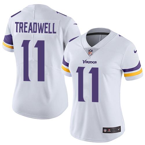 Nike Vikings #11 Laquon Treadwell White Women's Stitched NFL Vapor Untouchable Limited Jersey Nike Vikings #11 Laquon Treadwell White Women's Stitched NFL Vapor Untouchable Limited Jersey