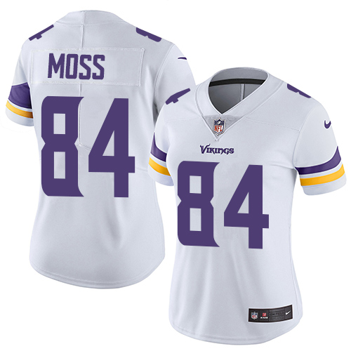 Nike Vikings #84 Randy Moss White Women's Stitched NFL Vapor Untouchable Limited Jersey Nike Vikings #84 Randy Moss White Women's Stitched NFL Vapor Untouchable Limited Jersey