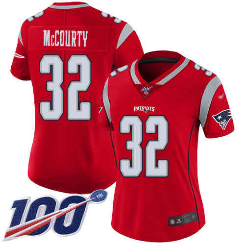 Nike Patriots #32 Devin McCourty Red Women's Stitched NFL Limited Inverted Legend 100th Season Jersey Nike Patriots #32 Devin McCourty Red Women's Stitched NFL Limited Inverted Legend 100th Season Jersey