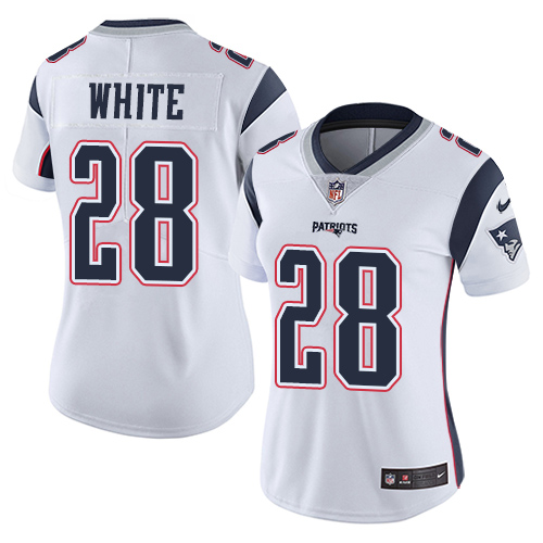 Nike Patriots #28 James White White Women's Stitched NFL Vapor Untouchable Limited Jersey Nike Patriots #28 James White White Women's Stitched NFL Vapor Untouchable Limited Jersey