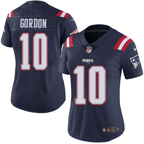 Nike Patriots #10 Josh Gordon Navy Blue Women's Stitched NFL Limited Rush Jersey Nike Patriots #10 Josh Gordon Navy Blue Women's Stitched NFL Limited Rush Jersey