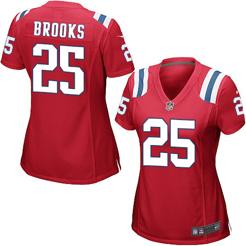 Nike Patriots #25 Terrence Brooks Red Alternate Women's Stitched NFL Elite Jersey Nike Patriots #25 Terrence Brooks Red Alternate Women's Stitched NFL Elite Jersey