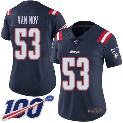 Nike Patriots #53 Kyle Van Noy Navy Blue Women's Stitched NFL Limited Rush 100th Season Jersey Nike Patriots #53 Kyle Van Noy Navy Blue Women's Stitched NFL Limited Rush 100th Season Jersey