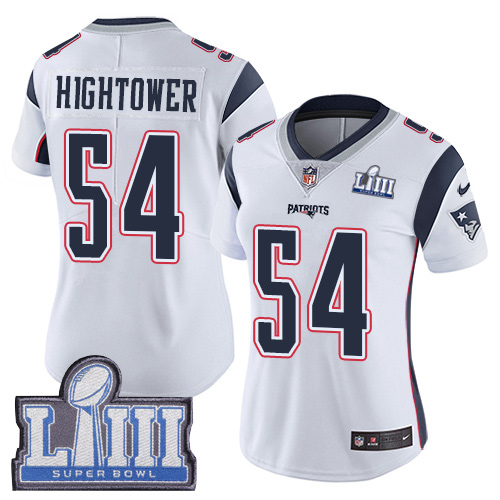 Nike Patriots #54 Dont'a Hightower White Super Bowl LIII Bound Women's Stitched NFL Vapor Untouchable Limited Jersey Nike Patriots #54 Dont'a Hightower White Super Bowl LIII Bound Women's Stitched NFL Vapor Untouchable Limited Jersey