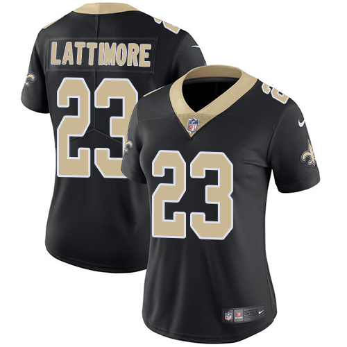 Nike Saints #23 Marshon Lattimore Black Team Color Women's Stitched NFL Vapor Untouchable Limited Jersey Nike Saints #23 Marshon Lattimore Black Team Color Women's Stitched NFL Vapor Untouchable Limited Jersey