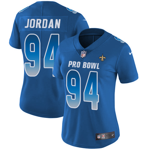 Nike Saints #94 Cameron Jordan Royal Women's Stitched NFL Limited NFC 2018 Pro Bowl Jersey Nike Saints #94 Cameron Jordan Royal Women's Stitched NFL Limited NFC 2018 Pro Bowl Jersey