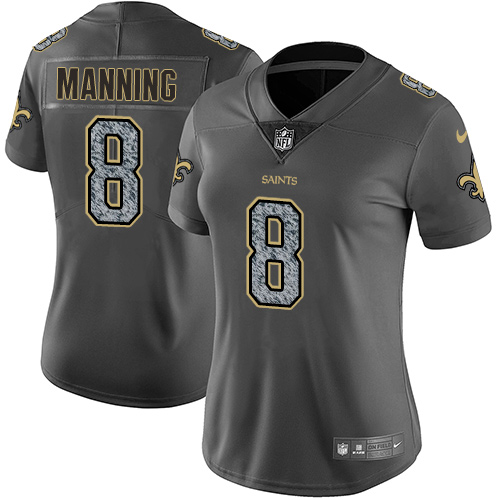 Nike Saints #8 Archie Manning Gray Static Women's Stitched NFL Vapor Untouchable Limited Jersey Nike Saints #8 Archie Manning Gray Static Women's Stitched NFL Vapor Untouchable Limited Jersey