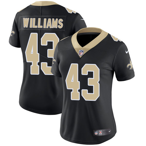 Nike Saints #43 Marcus Williams Black Team Color Women's Stitched NFL Vapor Untouchable Limited Jersey Nike Saints #43 Marcus Williams Black Team Color Women's Stitched NFL Vapor Untouchable Limited Jersey