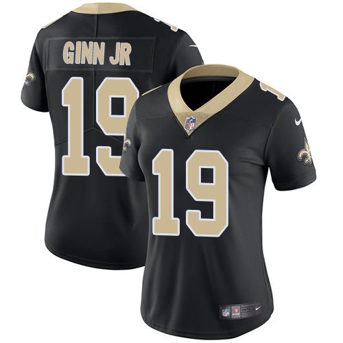Nike Saints #19 Ted Ginn Jr Black Team Color Women's Stitched NFL Vapor Untouchable Limited Jersey Nike Saints #19 Ted Ginn Jr Black Team Color Women's Stitched NFL Vapor Untouchable Limited Jersey