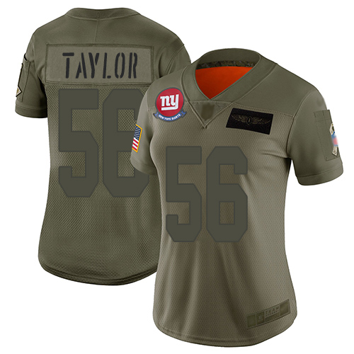 Nike Giants #56 Lawrence Taylor Camo Women's Stitched NFL Limited 2019 Salute to Service Jersey Nike Giants #56 Lawrence Taylor Camo Women's Stitched NFL Limited 2019 Salute to Service Jersey