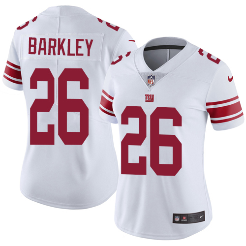 Nike Giants #26 Saquon Barkley White Women's Stitched NFL Vapor Untouchable Limited Jersey Nike Giants #26 Saquon Barkley White Women's Stitched NFL Vapor Untouchable Limited Jersey